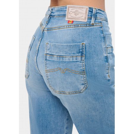 MARTINA-VADE JEANS Coupe moyenne à jambe large | Taille en pouces