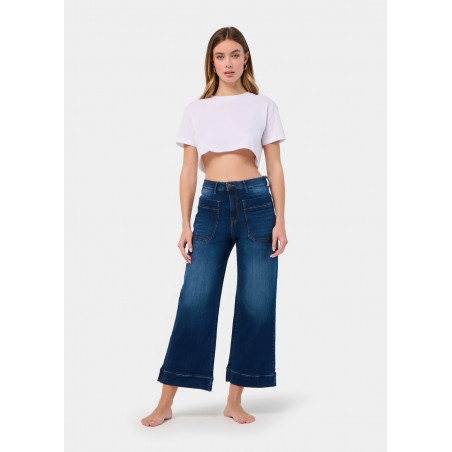 MARTINA-VADE JEANS Coupe moyenne à jambe large | Taille en pouces