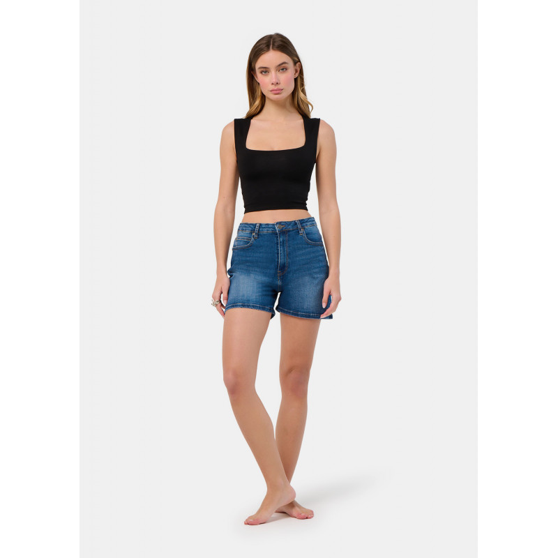 MELROSE-VADE Short Tejano Daddy Long Shot Wash Blanchi | Taille en pouces