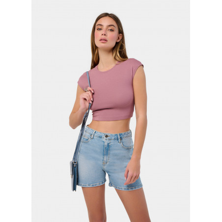 MELROSE-VADE Short Tejano Daddy Long Shot Wash Blanchi | Taille en pouces