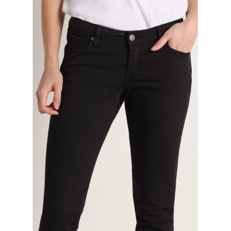 Jean skinny ankle taille super basse noir femme
