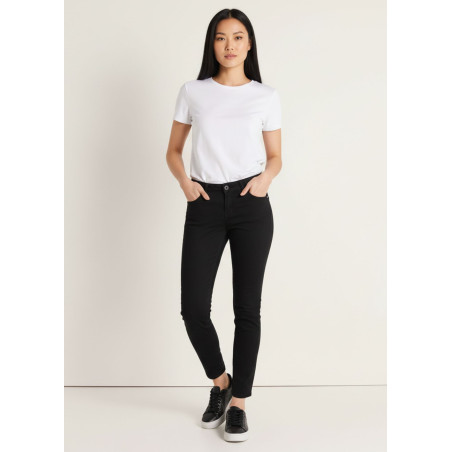 Jean skinny ankle taille super basse noir femme