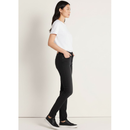 Jean skinny taille basse noir femme cassis blacky