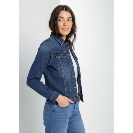 Veste en jean ajustée bleu délavé femme alenis blum
