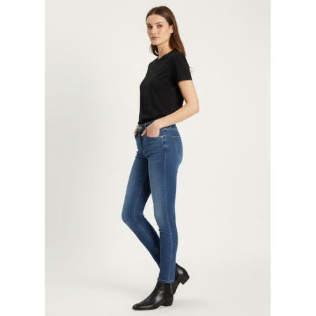Jean skinny taille basse bleu cassis blum femme