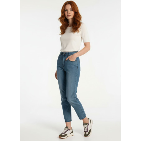Jean mom cimarron carole bleu denim femme