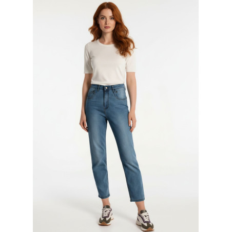 Jean mom cimarron carole bleu denim femme