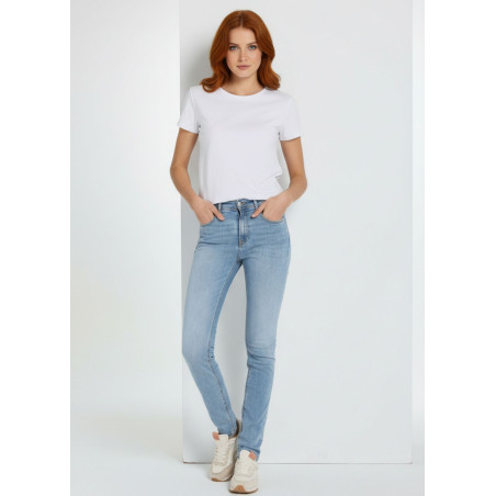 Jeans slim taille haute cimarron nouflore-ariane femme blanc