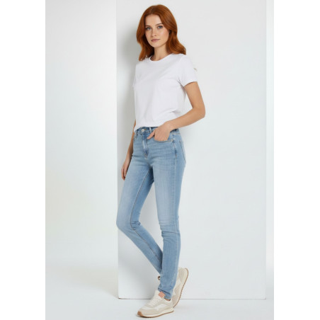 Jeans slim taille haute cimarron nouflore-ariane femme blanc