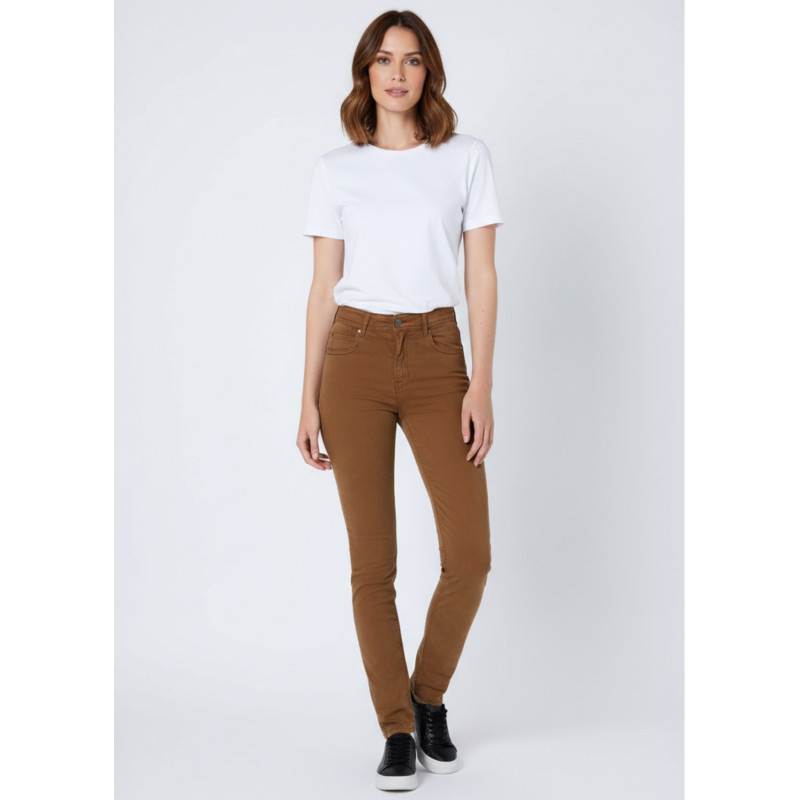 Pantalon slim nouflore heloise brun femme