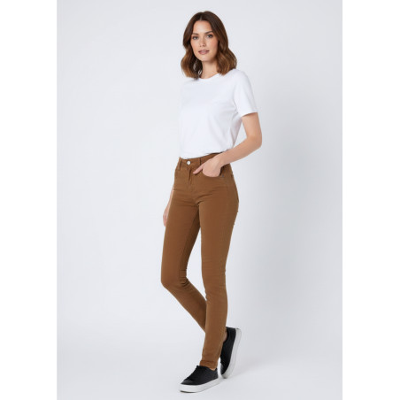 Pantalon slim nouflore heloise brun femme