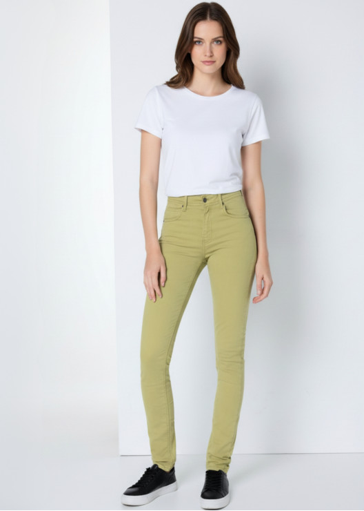 Pantalon slim taille haute...