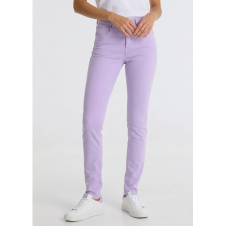 PANTALON NOUFLORE-ENOVA COULEUR pêche Box Medium Slim | Taille en pouces