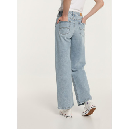 Pantalon court extra évasé CELIA-VADE Lavage pierre moyen | Taille en pouces