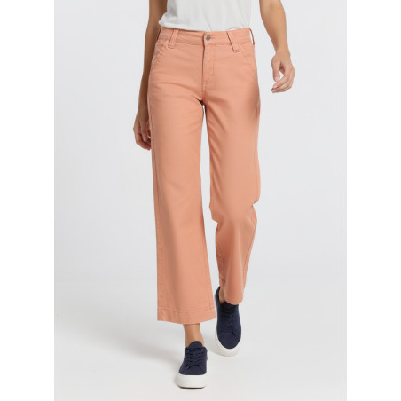 PANTALON CHINO OLIVIA-SENDA High Box Droit Jambe large | Taille en pouces
