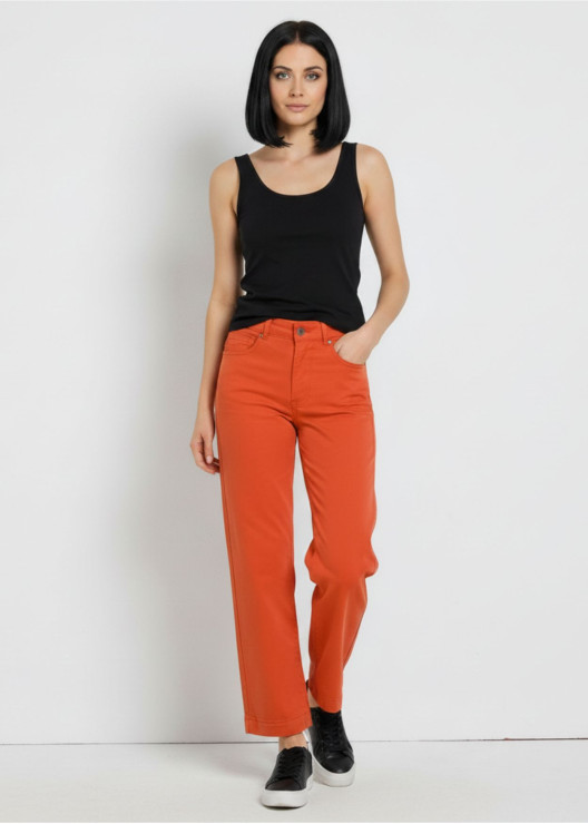 Jeans droit large court...