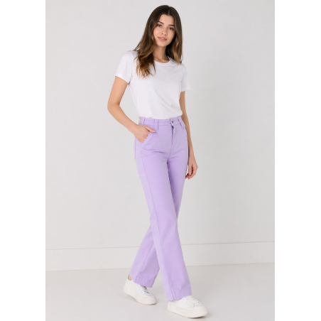PANTALON CHINO OLIVIA-AUDE High Box Droit Jambe large | Taille en pouces