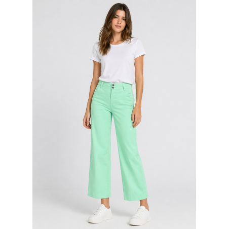 PANTALON CHINO OLIVIA-AUDE High Box Droit Jambe large | Taille en pouces