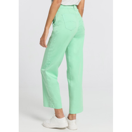 PANTALON CHINO OLIVIA-AUDE High Box Droit Jambe large | Taille en pouces
