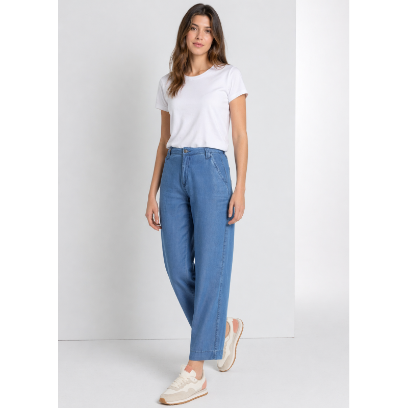PANTALON CHINO OLIVIA-SAINT High Box Droit Jambe large | Taille en pouces
