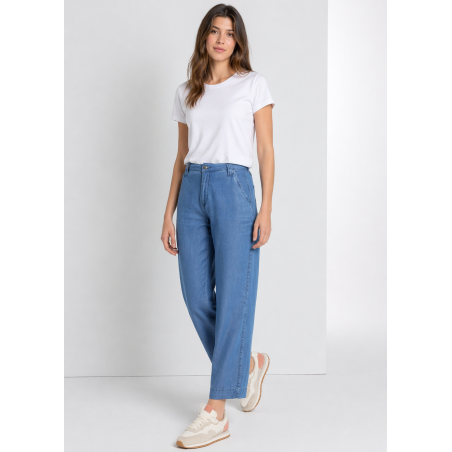 PANTALON CHINO OLIVIA-SAINT High Box Droit Jambe large | Taille en pouces