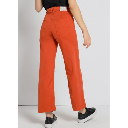JEAN AURORA-ENOVA pêche Medium Box Straight Wide Crop | Taille en pouces