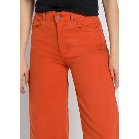 JEAN AURORA-ENOVA pêche Medium Box Straight Wide Crop | Taille en pouces