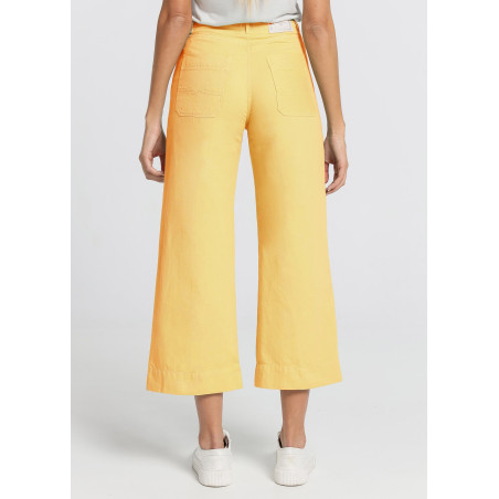 PANTALON COULEUR MARTINA-YONNE Box Medium Wide leg Crop | Taille en pouces