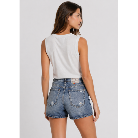 SHORT EN DENIM MELROSE-ALLURE Boîte Moyenne | Taille en pouces