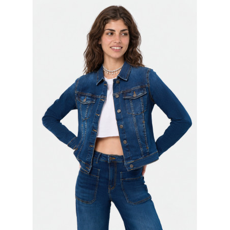 Veste en denim bleu alenis-ariane cimarron femme