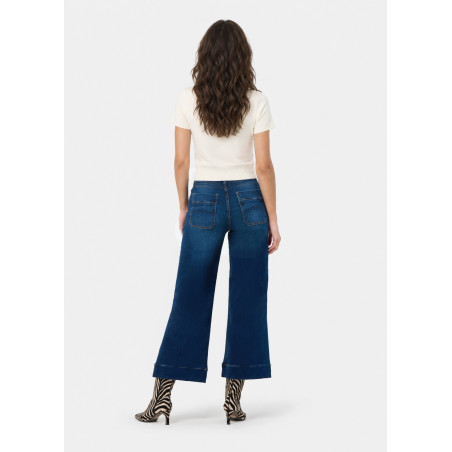 Jean large martina-vade taille mi-haute bleu femme