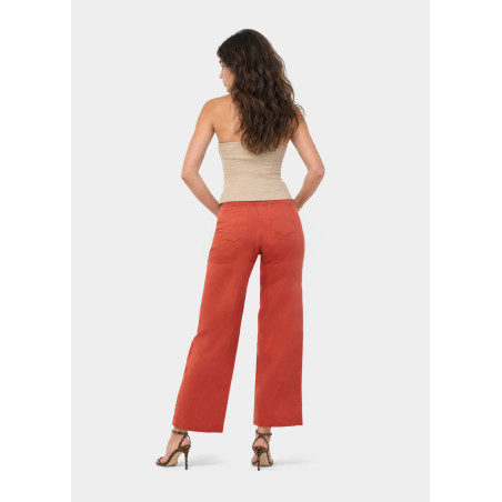 Pantalon chino olivia-yonne coupe droite jambe large femme