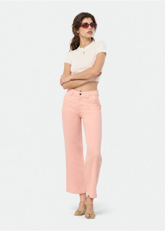 Pantalon chino taille haute...