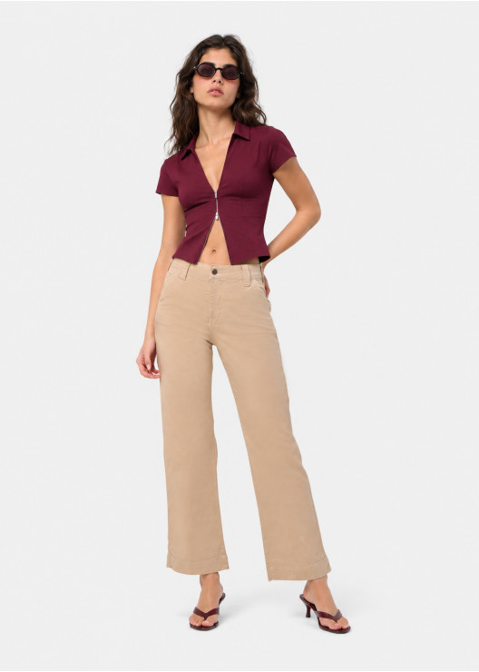 Pantalon chino beige taille...