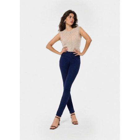 Jean slim nouflore blum taille moyenne bleu femme