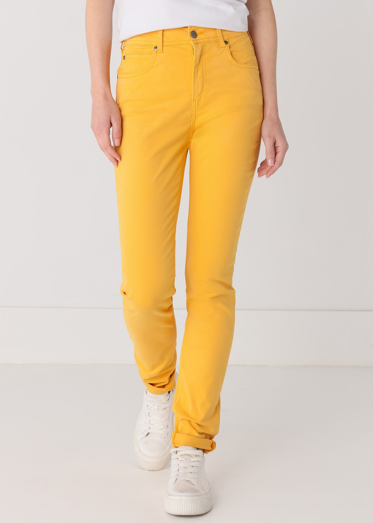 Couleur Nouflore-Satin Pêche Pantalon | Taille naturelle - Slim | Taille en pouces Cimarron