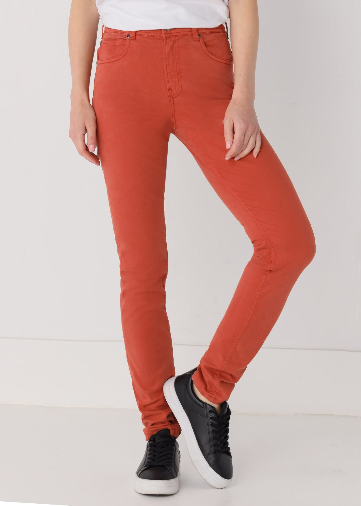 Couleur Nouflore-Satin Pêche Pantalon | Taille naturelle - Slim | Taille en pouces Cimarron