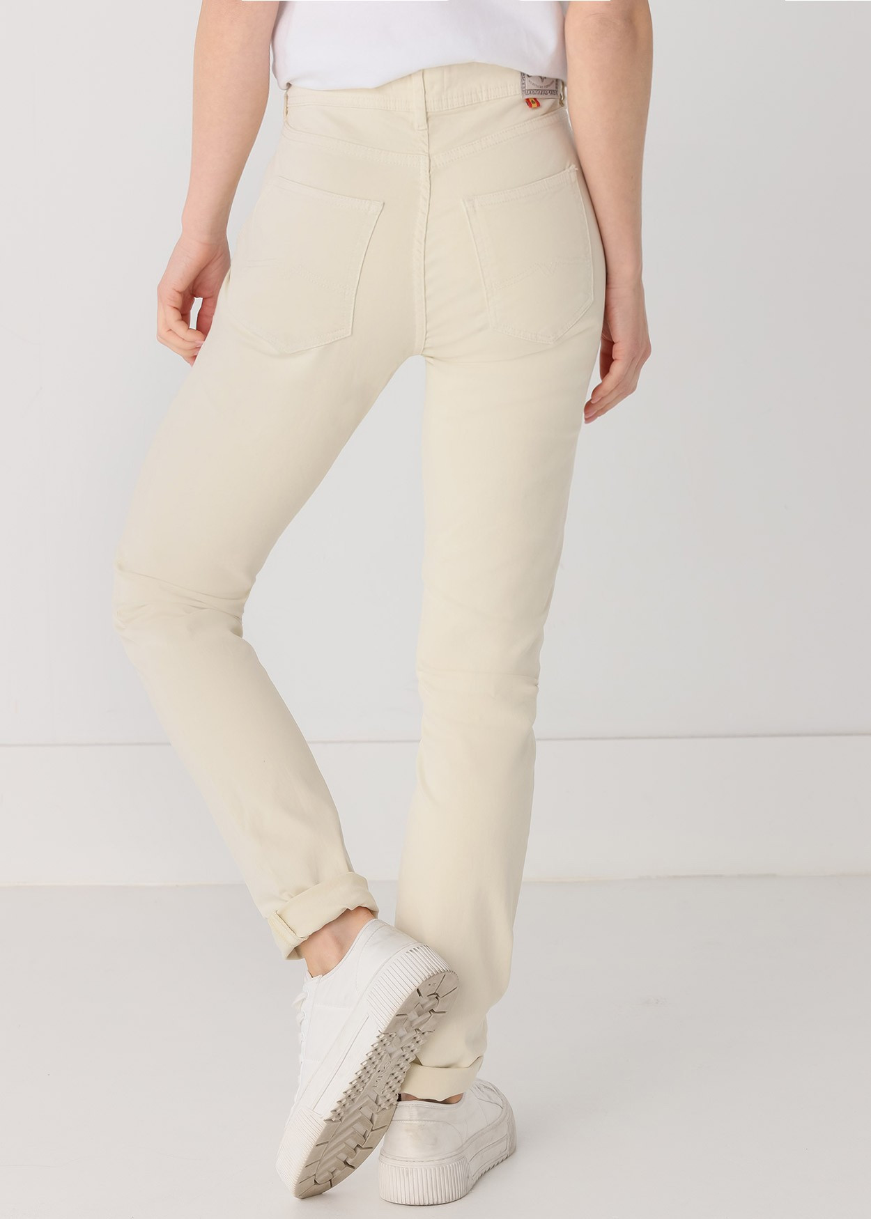 Couleur Nouflore-Satin Pêche Pantalon | Taille naturelle - Slim | Taille en pouces Cimarron