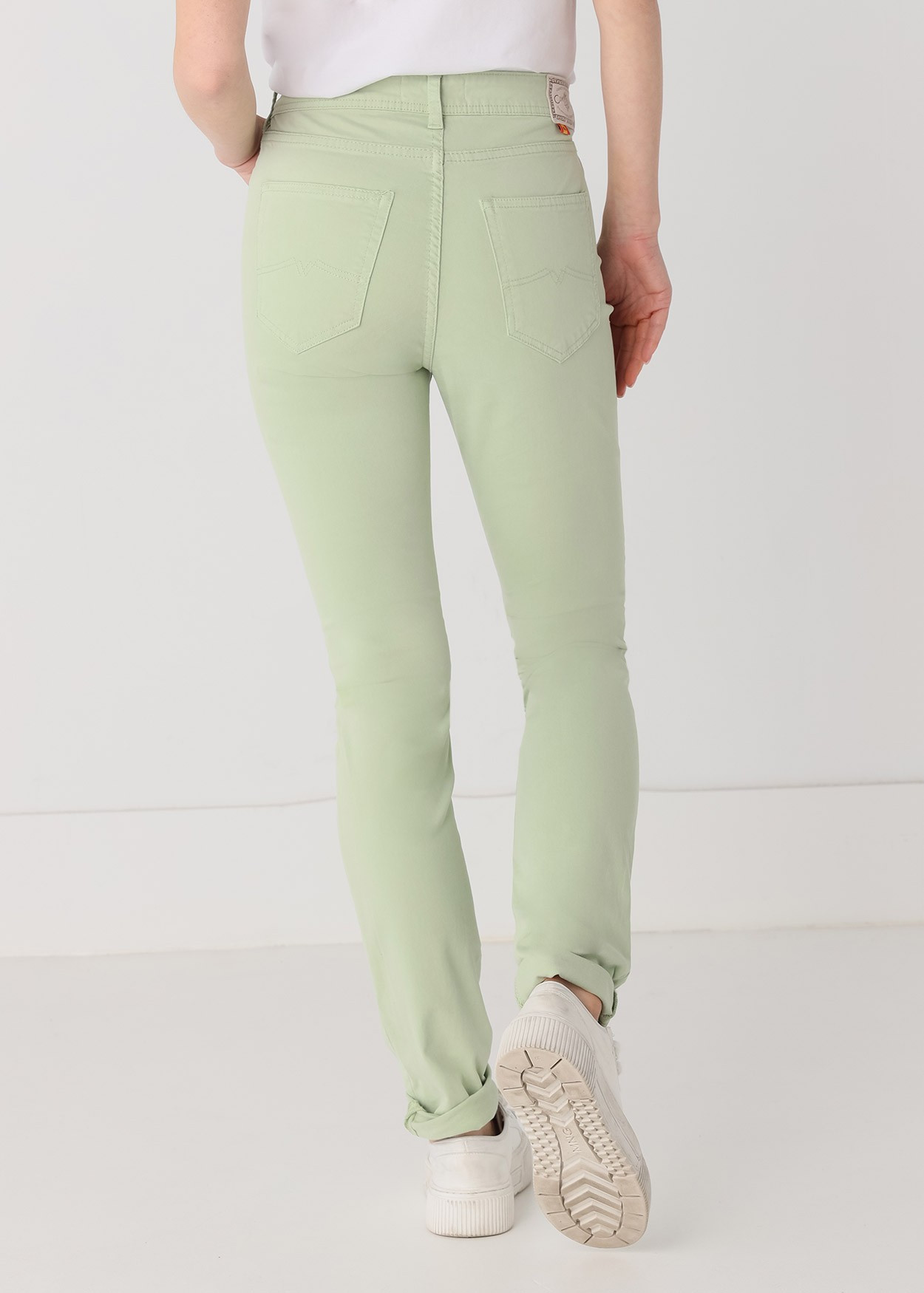 Couleur Nouflore-Satin Pêche Pantalon | Taille naturelle - Slim | Taille en pouces Cimarron