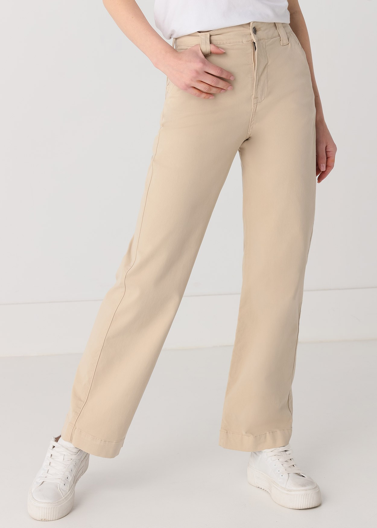 Chino Olivia Nectar | Taille haute - Coupe large droite | Taille en pouces Cimarron