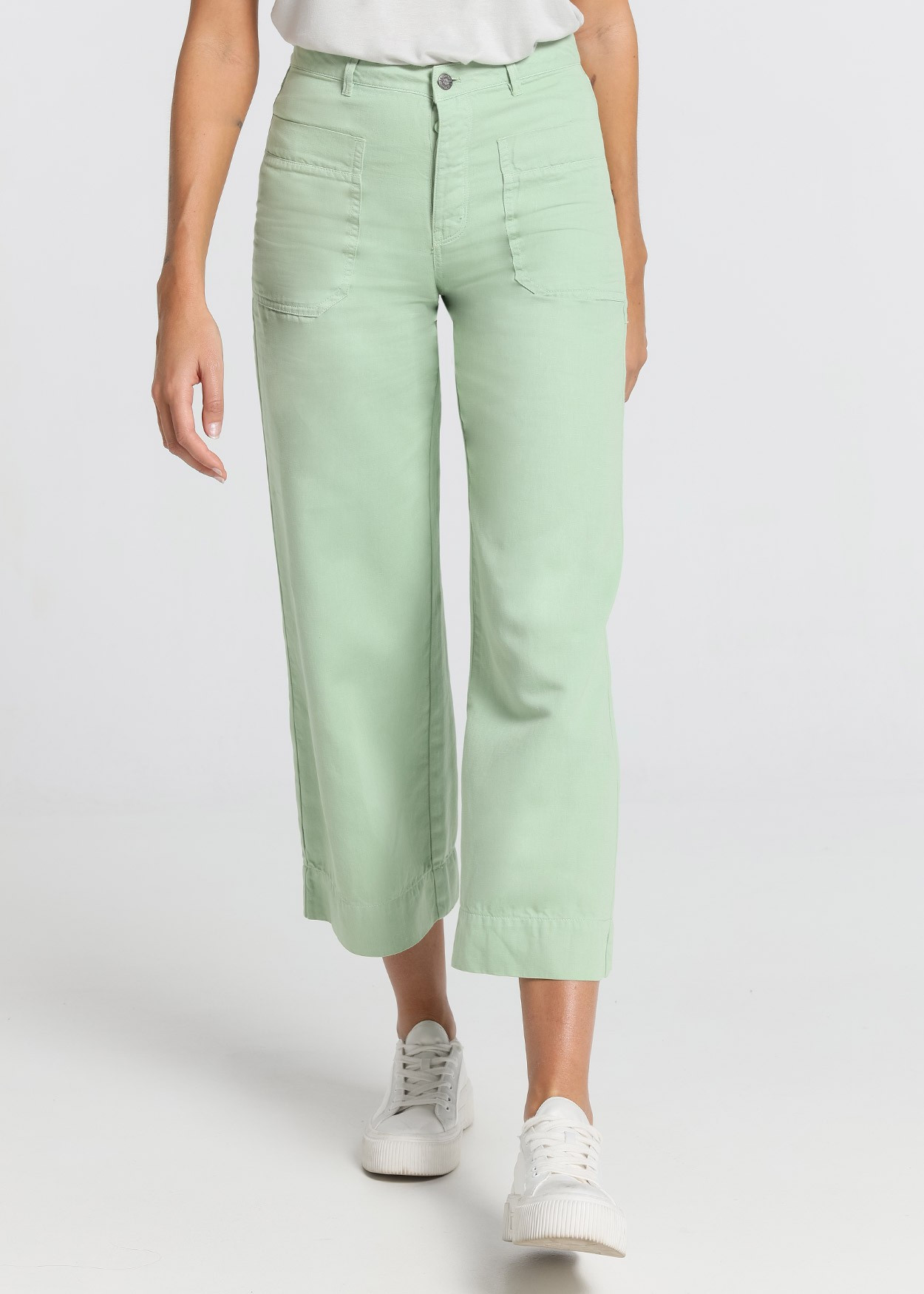 Pantalon de couleur Martina-Zoelie | Taille naturelle - Coupe large court | Taille en pouces Cimarron