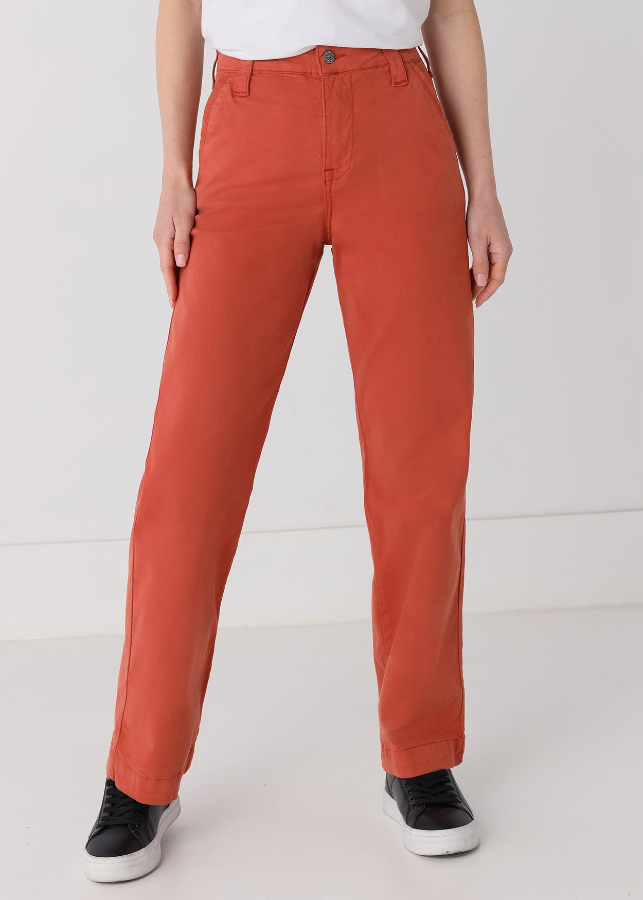 Chino Olivia Nectar | Taille haute - Coupe large droite | Taille en pouces Cimarron