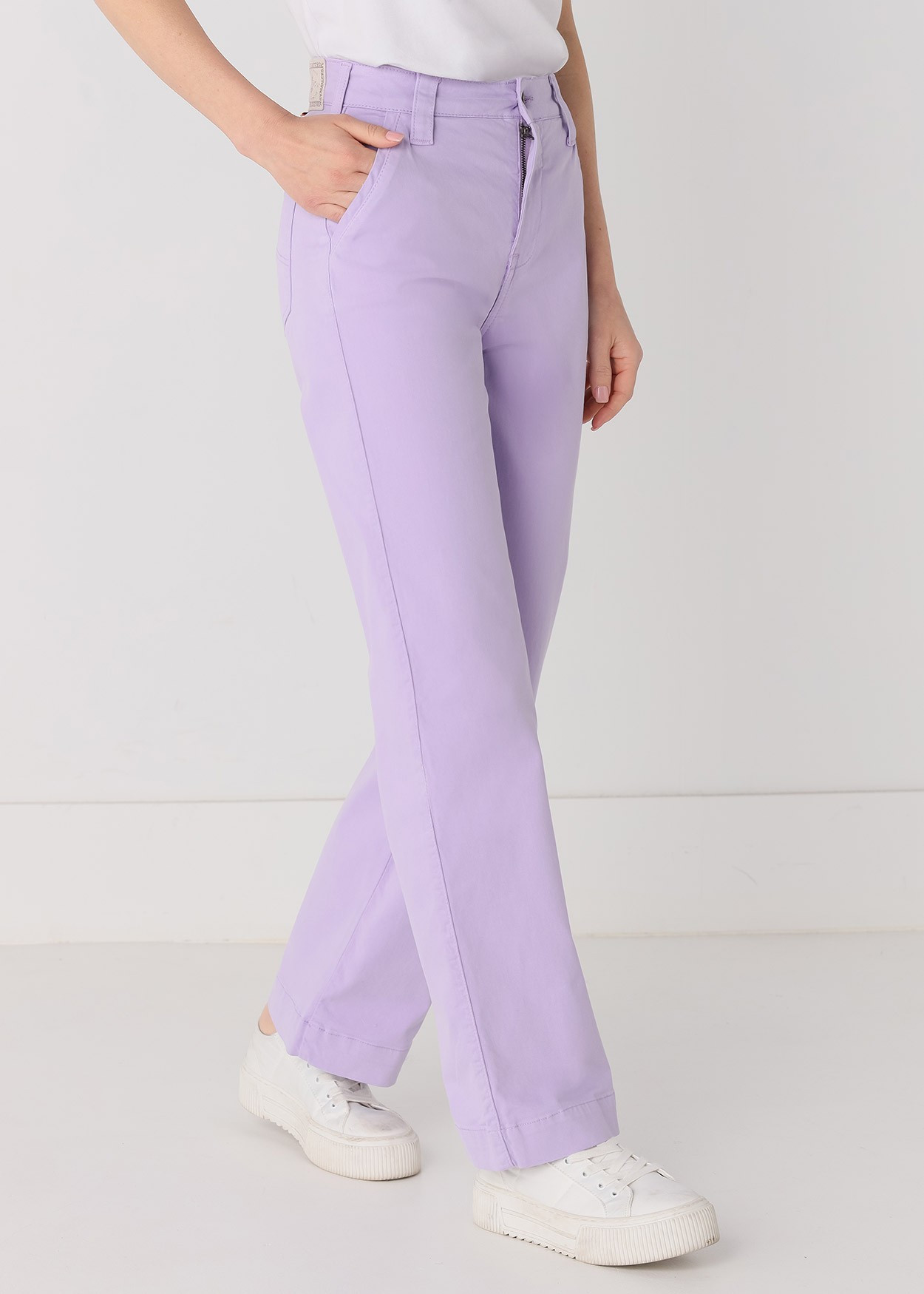 Chino Olivia Nectar | Taille haute - Coupe large droite | Taille en pouces Cimarron