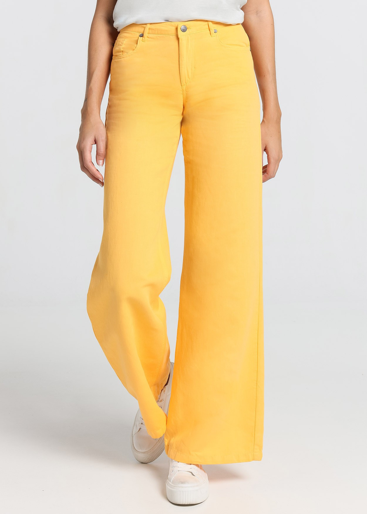 Pantalon de couleur Martina-Zoelie | Taille naturelle - Coupe large-court | Taille en pouces Cimarron