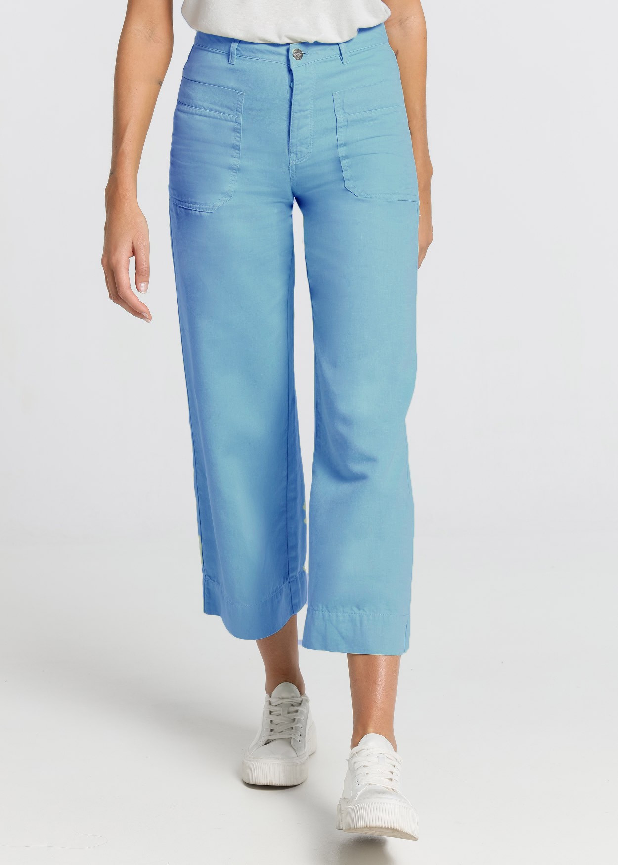 Pantalon de couleur Martina-Zoelie | Taille naturelle - Coupe large-court | Taille en pouces Cimarron